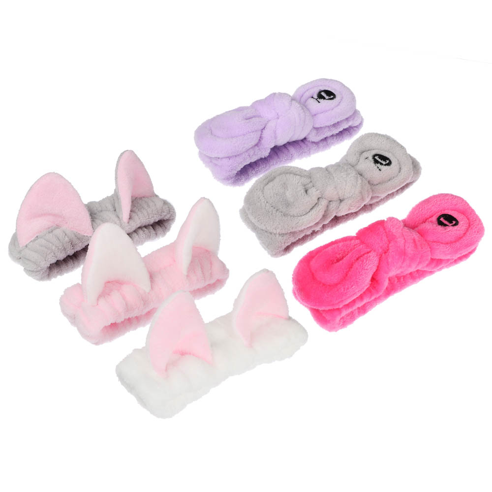 ЮL Повязка для волос косметическая, полиэстер, ширина 6см, полуобхват 20см, р-р 54-56, 1-2 дизайна, арт.№ 323-249