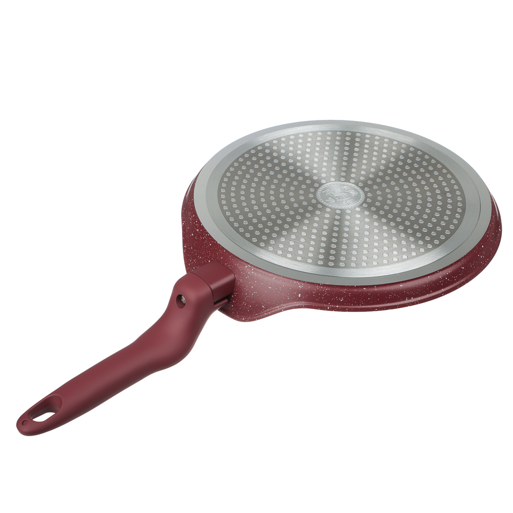 Сковорода литая блинная тм SATOSHI Мари d24см, антипригарное покрытие мрамор, индукция, 3 цвета, арт.№ 846-776