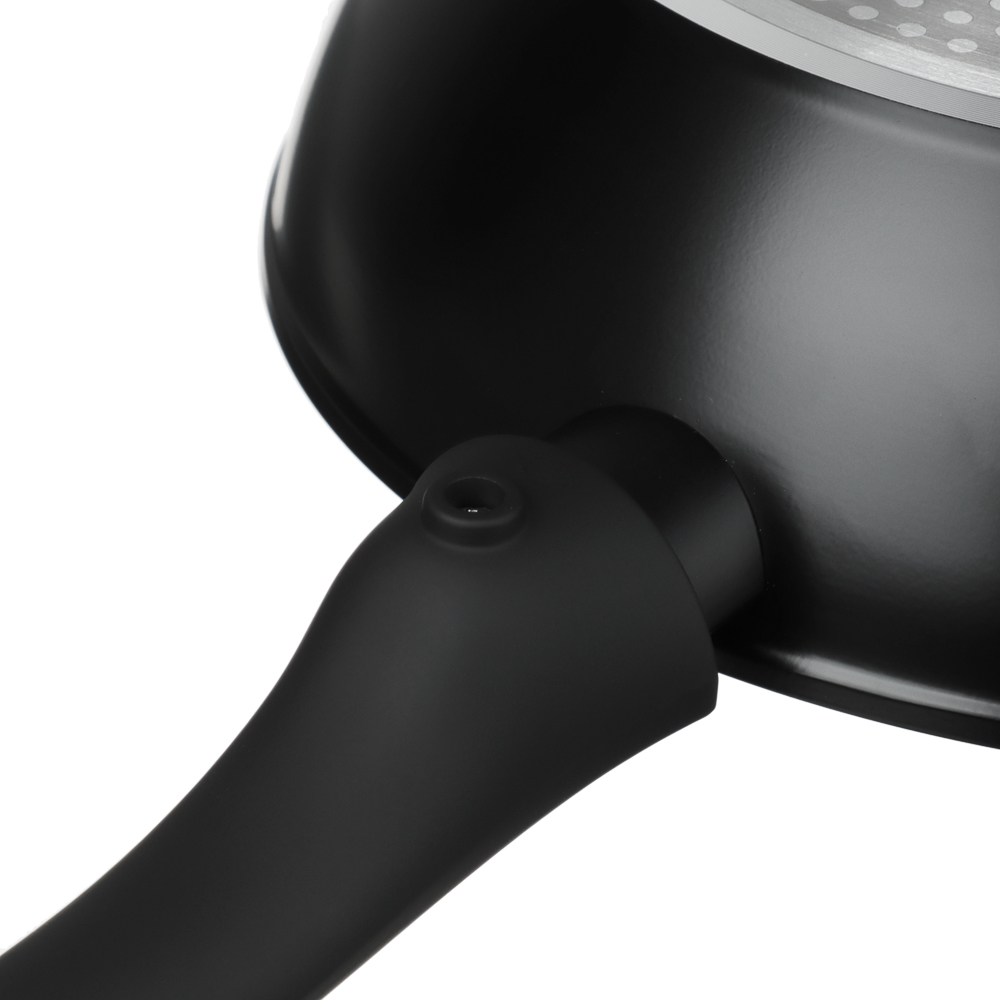 Сковорода глубокая литая тм SATOSHI Оникс с крышкой d28см, антипр.покр. мрамор, съем. ручка, индук., арт.№ 846-777