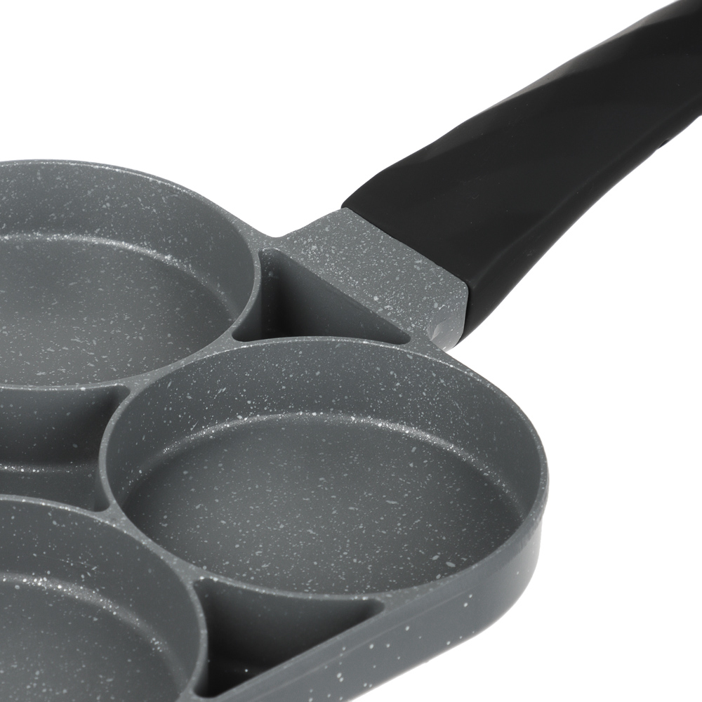 Сковорода литая тм SATOSHI 4 секции, 18см, антипригарное покрытие мрамор, индукция, арт.№ 846-779