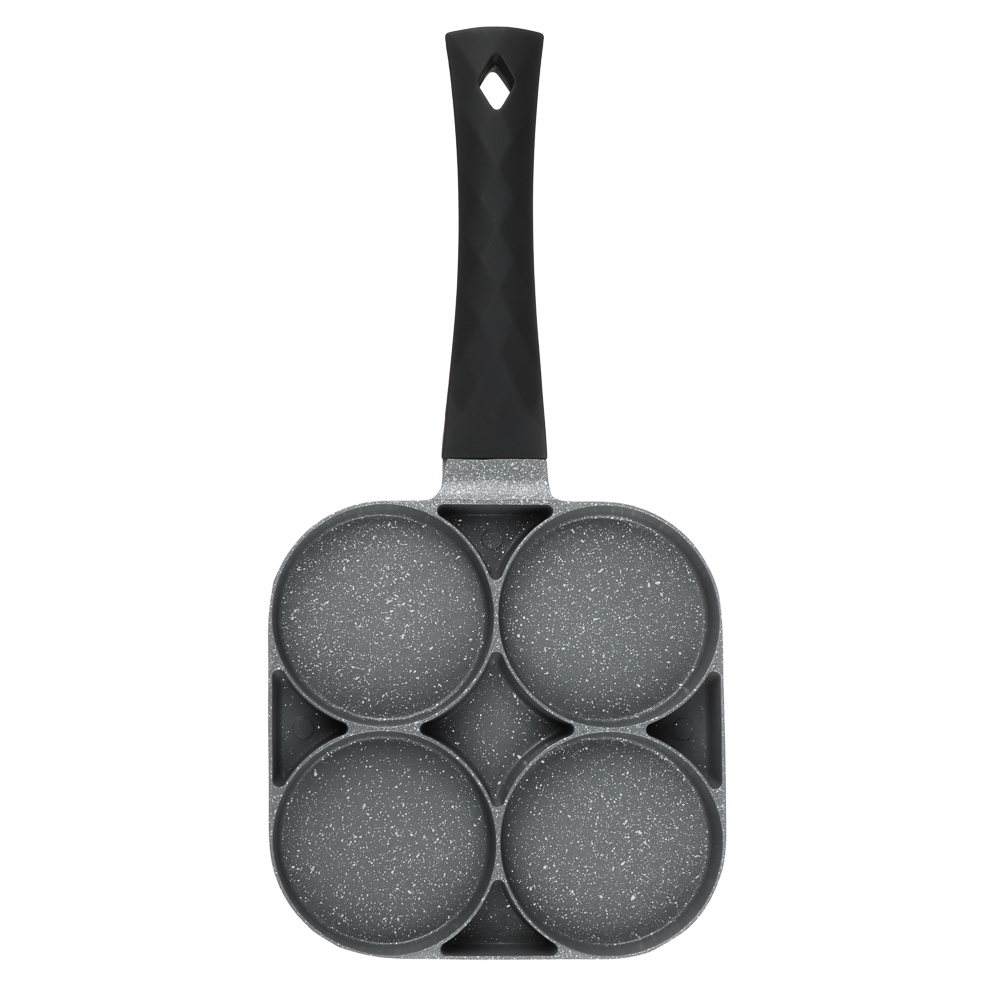 Сковорода литая тм SATOSHI 4 секции, 18см, антипригарное покрытие мрамор, индукция, арт.№ 846-779