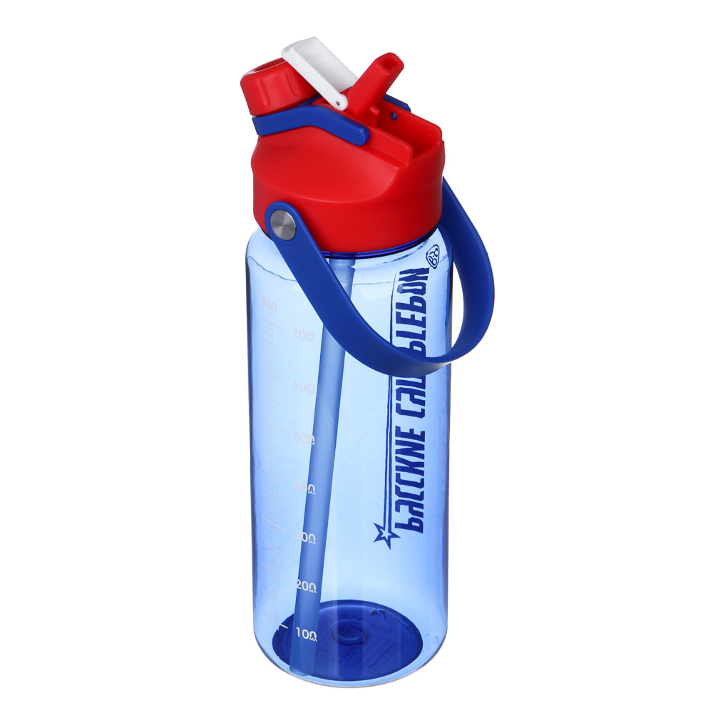 BY Русские Супергерои Бутылка для воды, 24х8см, 850мл, синий, PC, PP, арт.№ 088-116