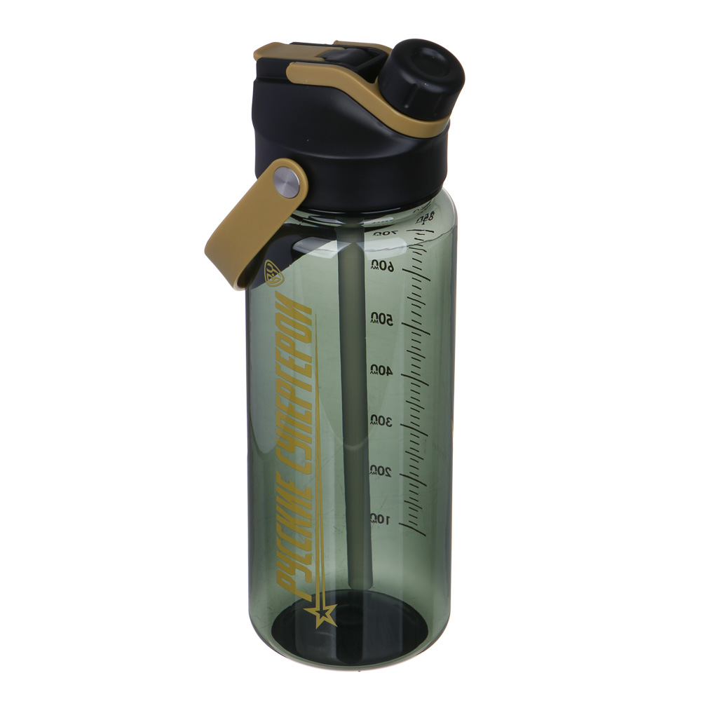 BY Русские Супергерои Бутылка для воды, 24х8см, 850мл, черный, PC, PP, арт.№ 088-117