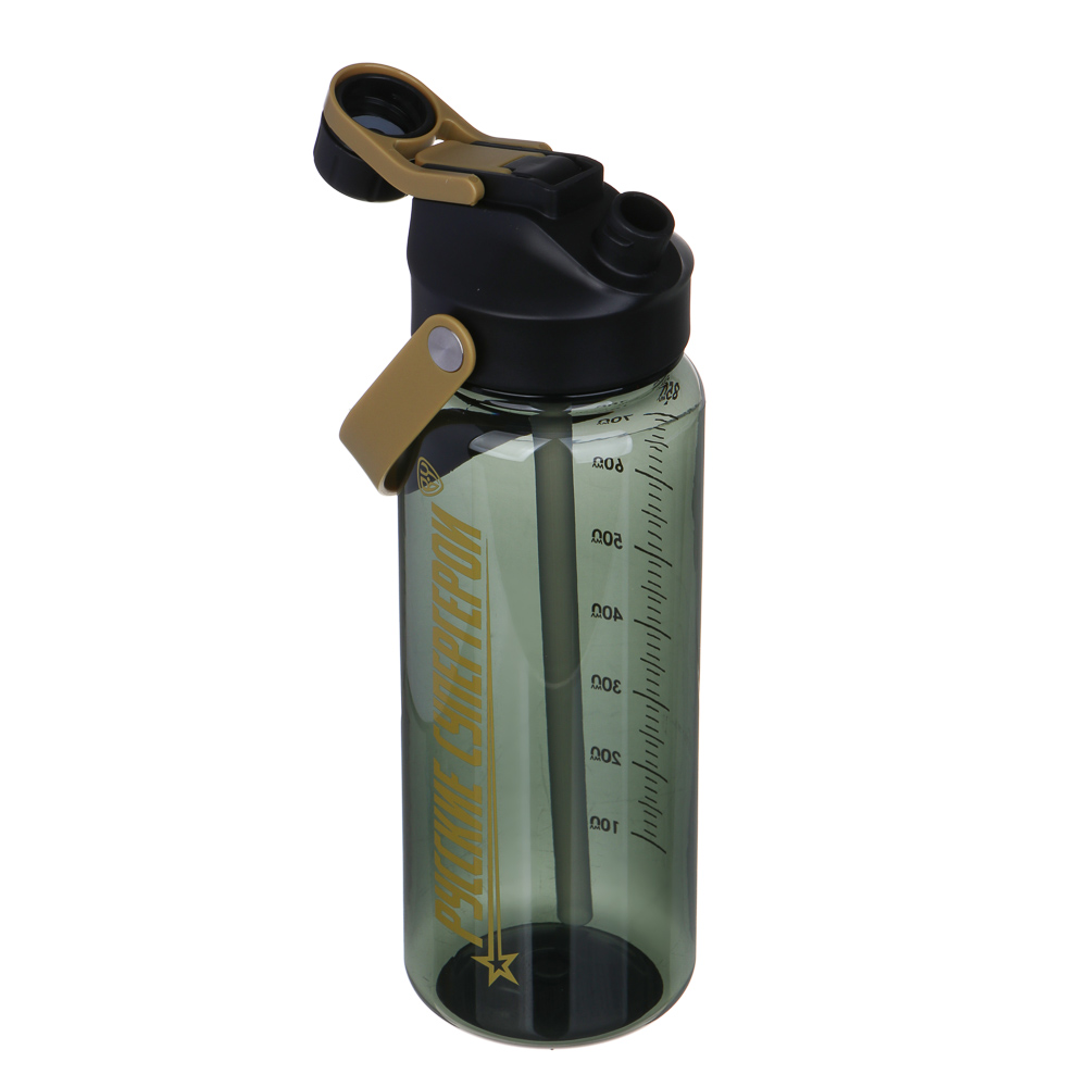 BY Русские Супергерои Бутылка для воды, 24х8см, 850мл, черный, PC, PP, арт.№ 088-117