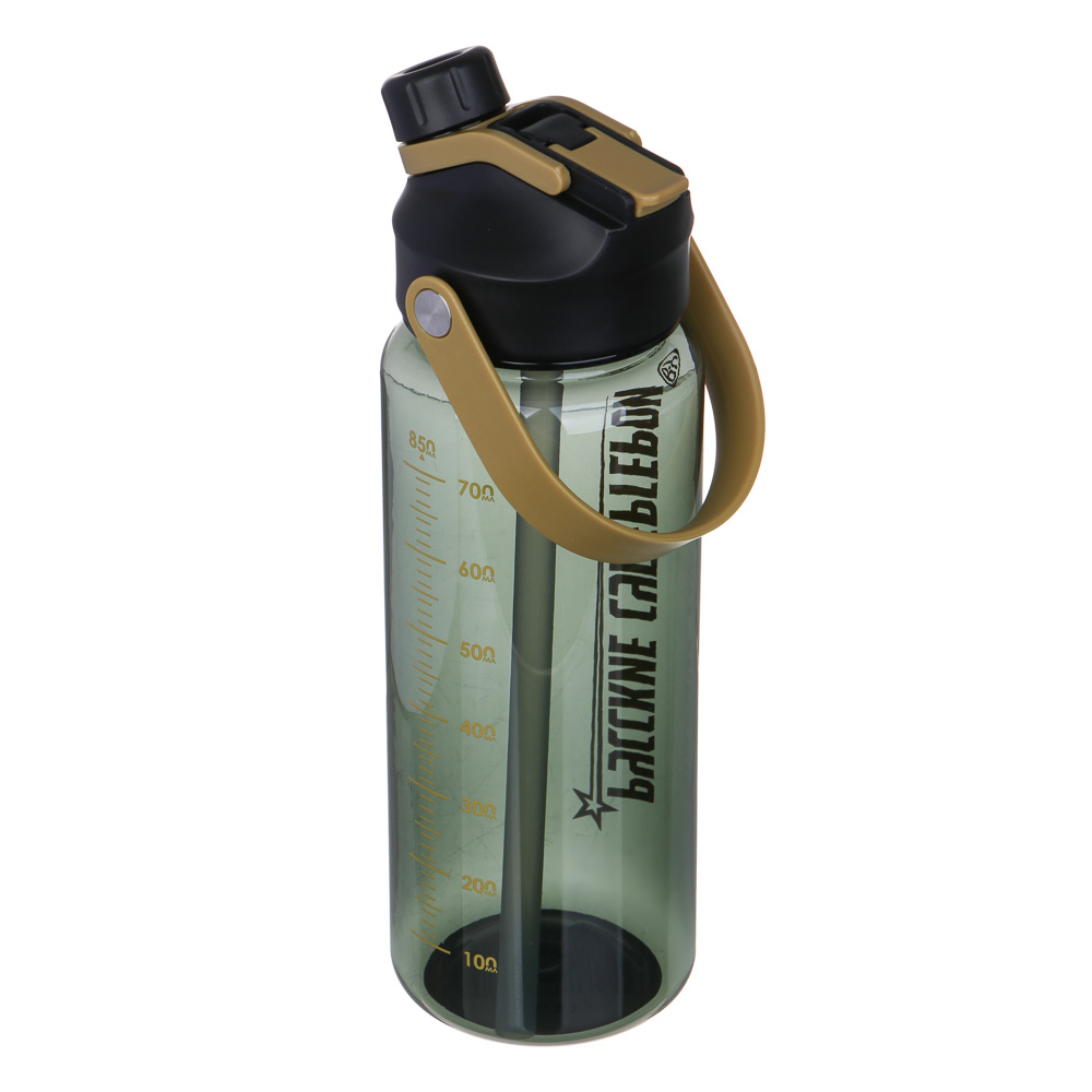 BY Русские Супергерои Бутылка для воды, 24х8см, 850мл, черный, PC, PP, арт.№ 088-117