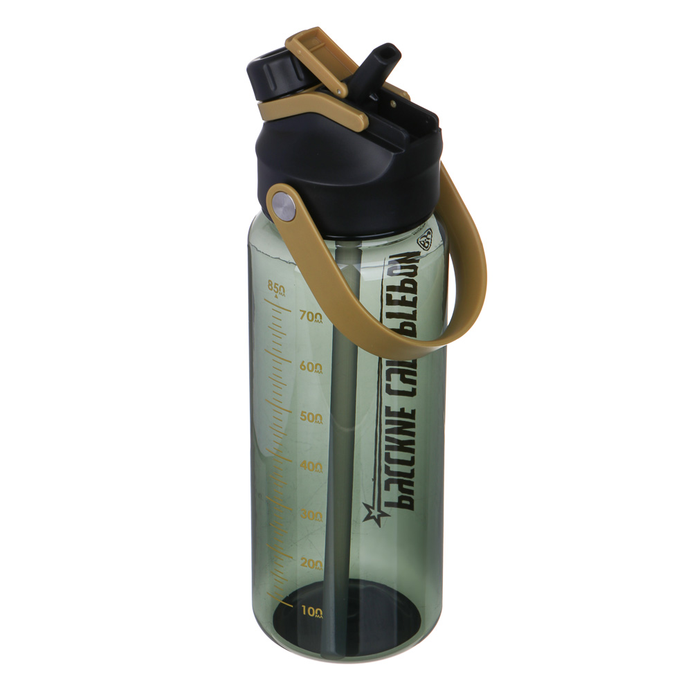 BY Русские Супергерои Бутылка для воды, 24х8см, 850мл, черный, PC, PP, арт.№ 088-117