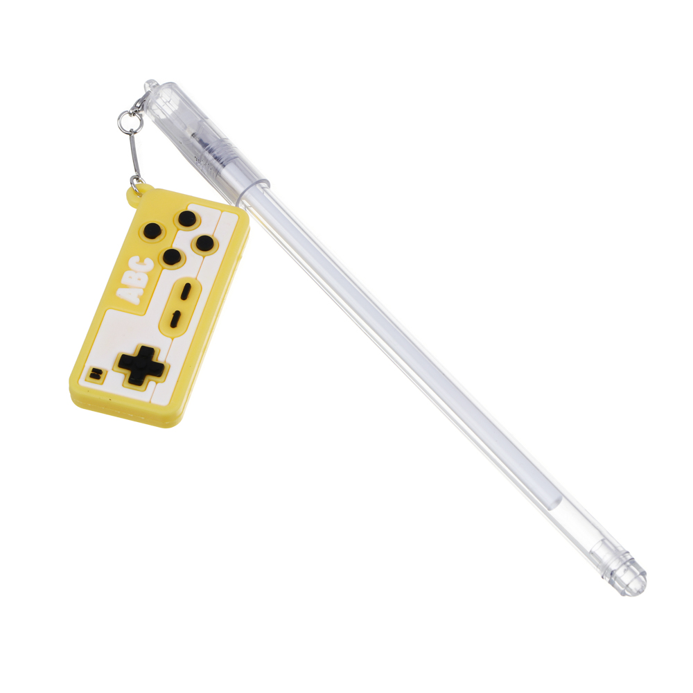 Ручка гелевая синяя, с подвеской - брелоком в форме геймпеда, 4 дизайна, арт.№ 591-216