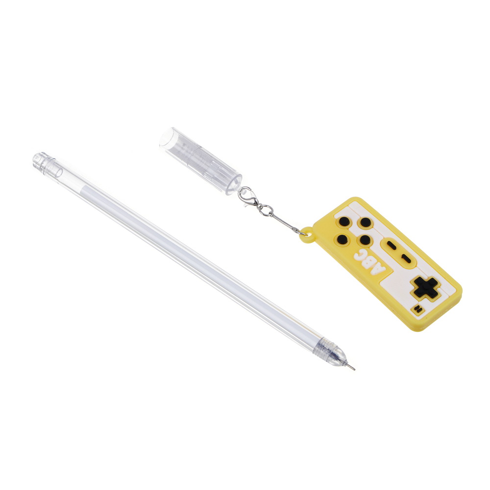 Ручка гелевая синяя, с подвеской - брелоком в форме геймпеда, 4 дизайна, арт.№ 591-216