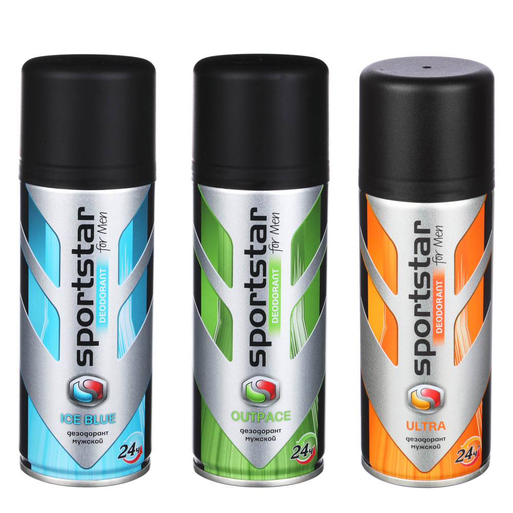 Дезодорант аэрозоль мужской  SPORT STAR Ice Blue/Outpace/Ultra, 175 мл, арт.№ 976-060