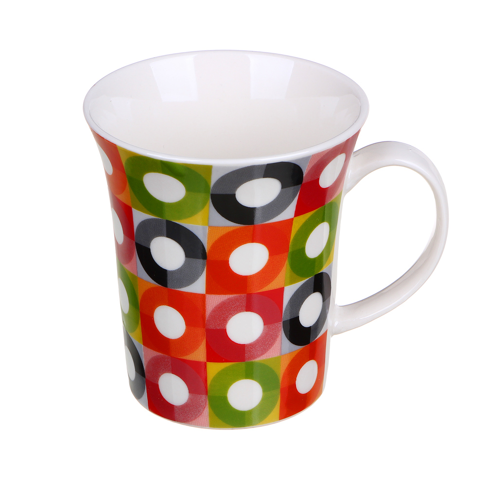 Кружка 350мл, фарфор, "Этюд", 4 дизайна, арт.№ 806-482