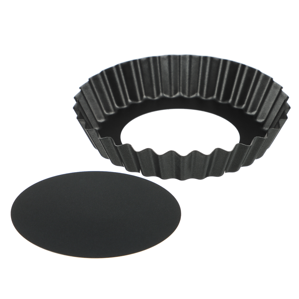 VETTA Набор форм для выпечки 4 шт "Тарталетка" 10,5х2см, угл.сталь, антипригарное покрытие, арт.№ 849-002