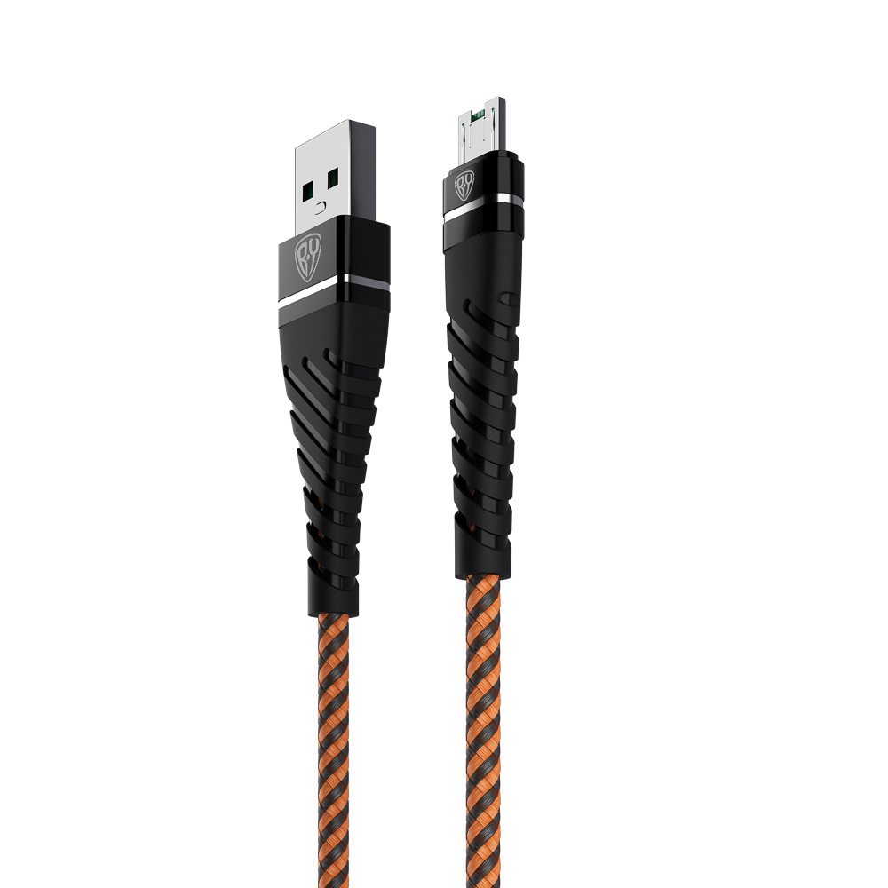 Кабель для зарядки USB(A)-microUSB BY Герои, 1м., 2.4А, быстр зар QC3.0, тканная оплётка, Кощей, арт.№ 931-398