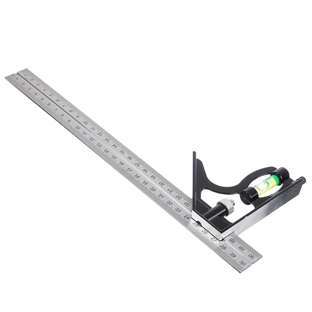 РОКОТ Угольник металлический комбинированный с уровнем, 300 мм, арт.№ 659-082