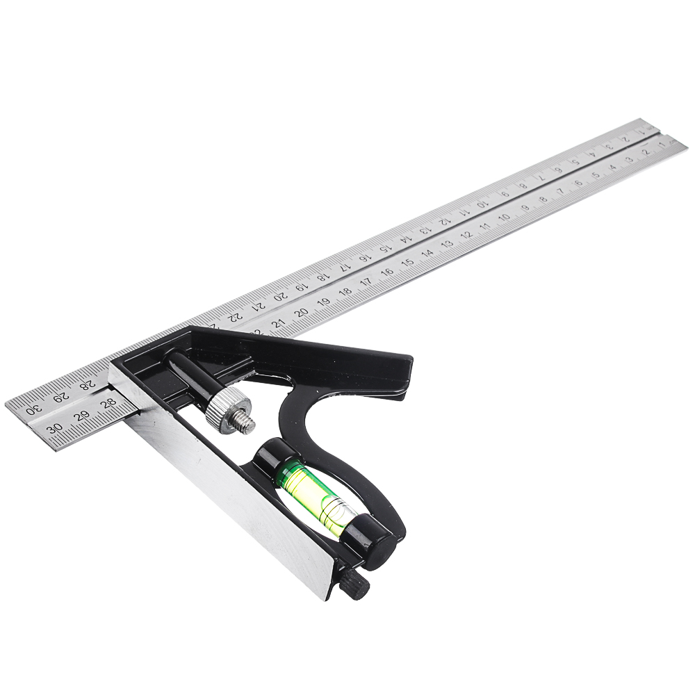 РОКОТ Угольник металлический комбинированный с уровнем, 300 мм, арт.№ 659-082