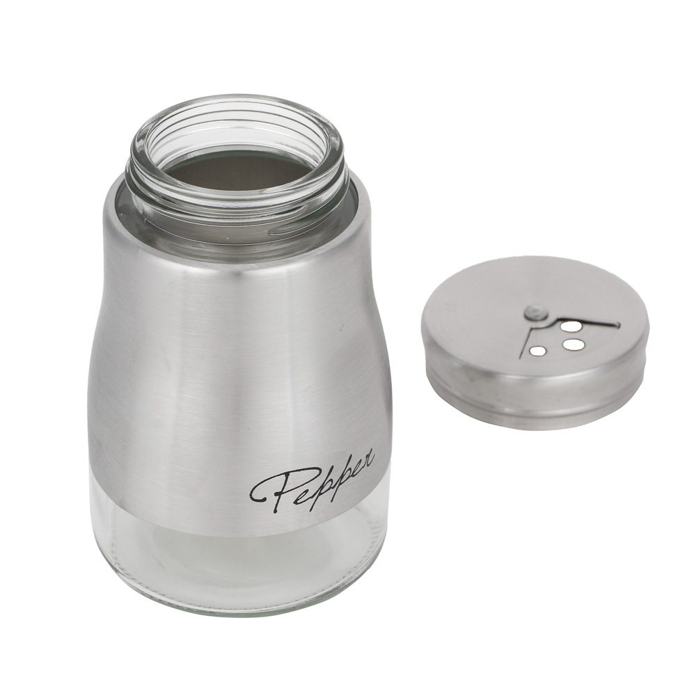 VETTA Набор солонок 2шт с подставкой "Классик" , нерж.сталь, стекло, арт.№ 828-005