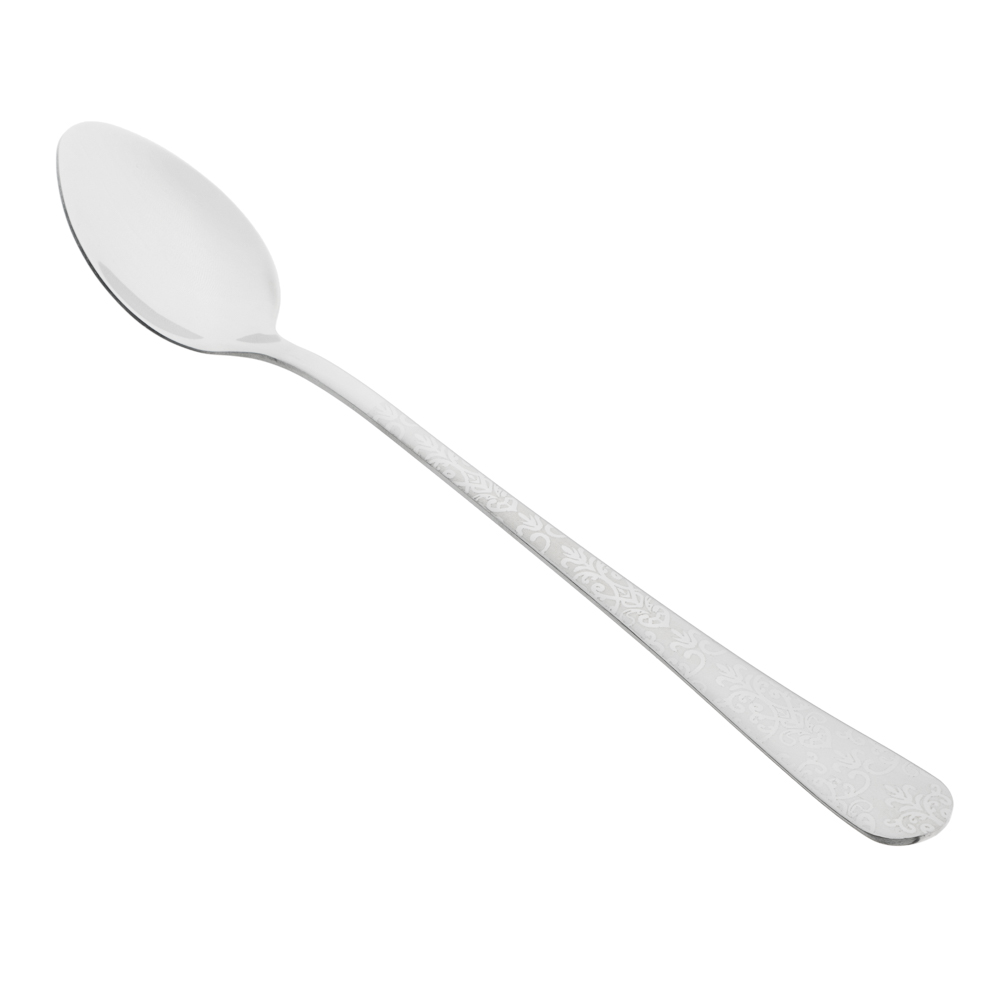 Ложка чайная с удлиненной ручкой "Узор", 19,5см, нерж.сталь, арт.№ 815-401