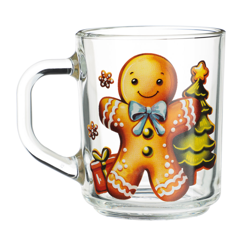 Кружка Символ года 200 мл, 4 дизайна, стекло, арт.№ 820-647