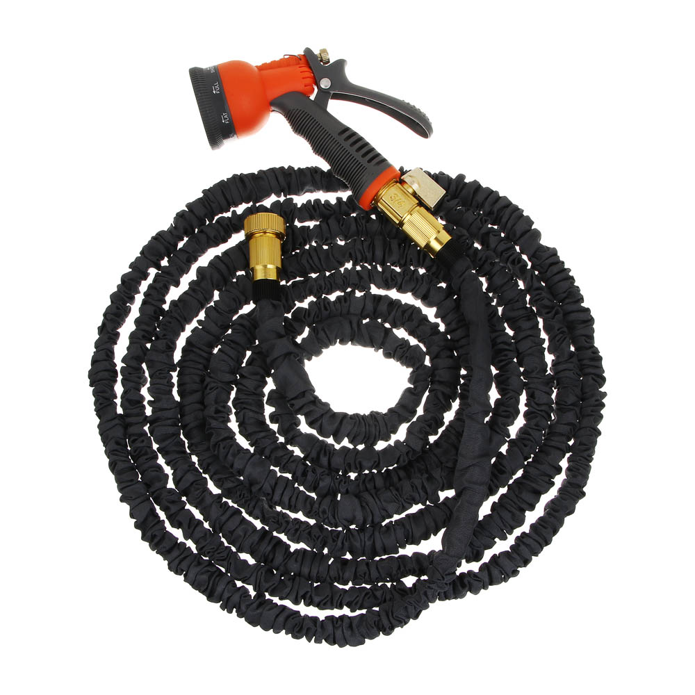 INBLOOM Шланг для полива растягивающийся, 15м, 8 реж., ТПЭ, полиэстер, алюминий, пластик, арт.№ 160-035