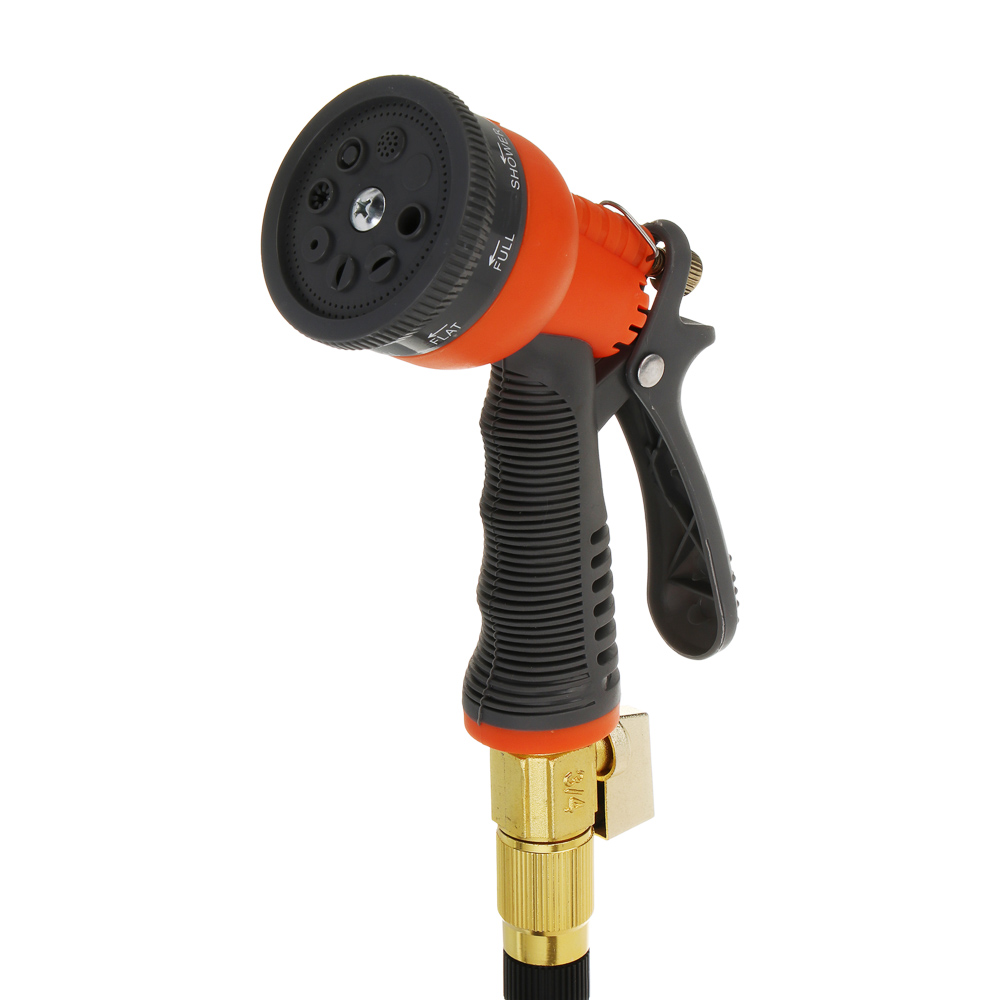 INBLOOM Шланг для полива растягивающийся, 15м, 8 реж., ТПЭ, полиэстер, алюминий, пластик, арт.№ 160-035