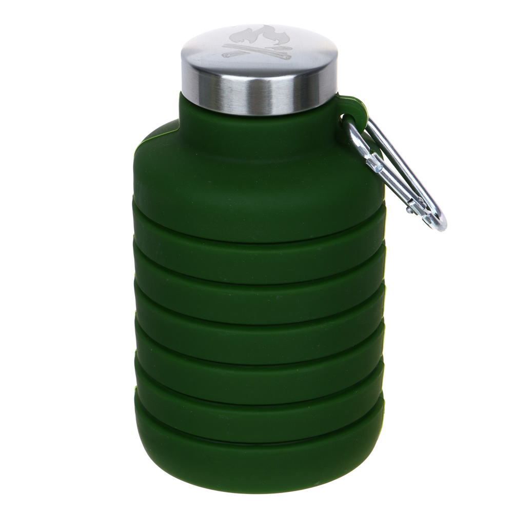 РУССО ТУРИСТО Бутылка туристическая, складная, 7,5х25/13см, 700мл, силикон, арт.№ 123-041