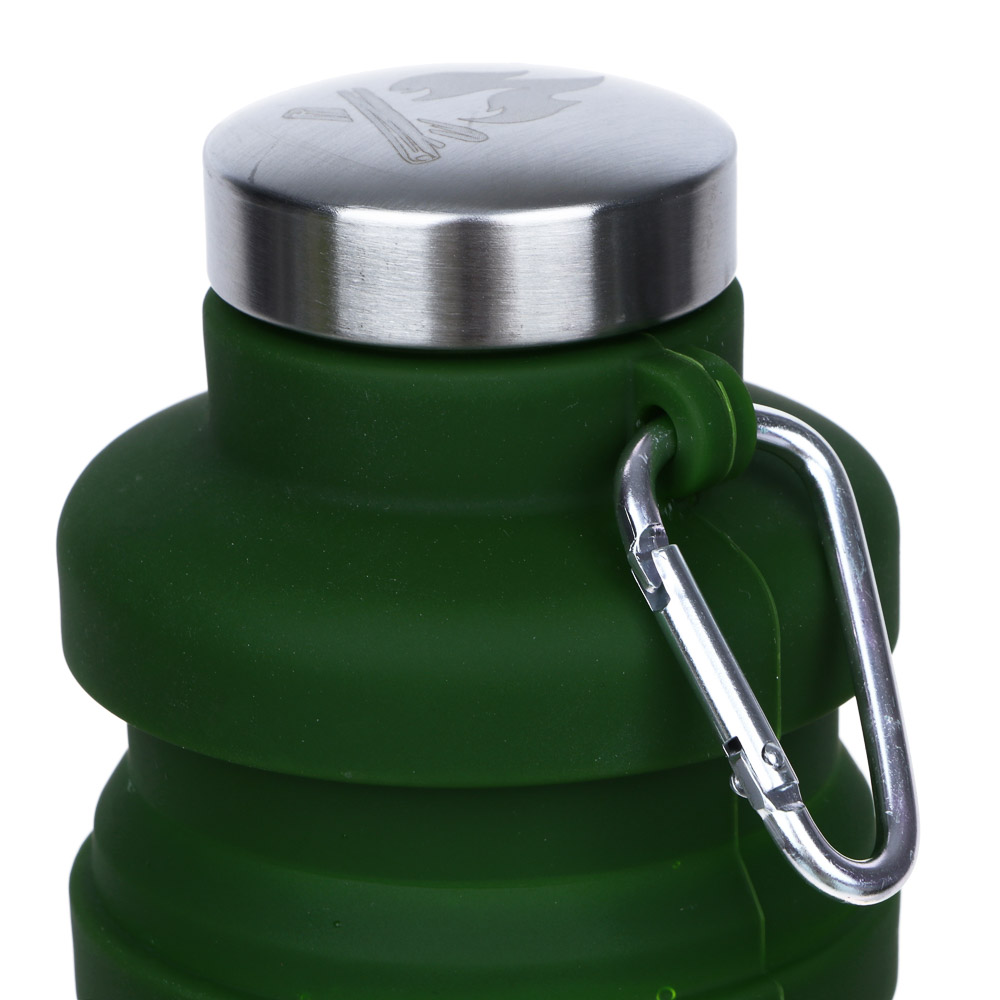 РУССО ТУРИСТО Бутылка туристическая, складная, 7,5х25/13см, 700мл, силикон, арт.№ 123-041