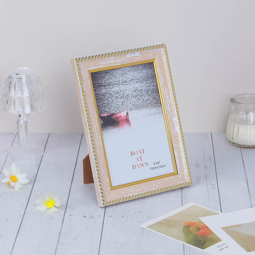 Фоторамка, 10х15 см, пластик, 3 дизайна, арт.23-81, арт.№ 520-844