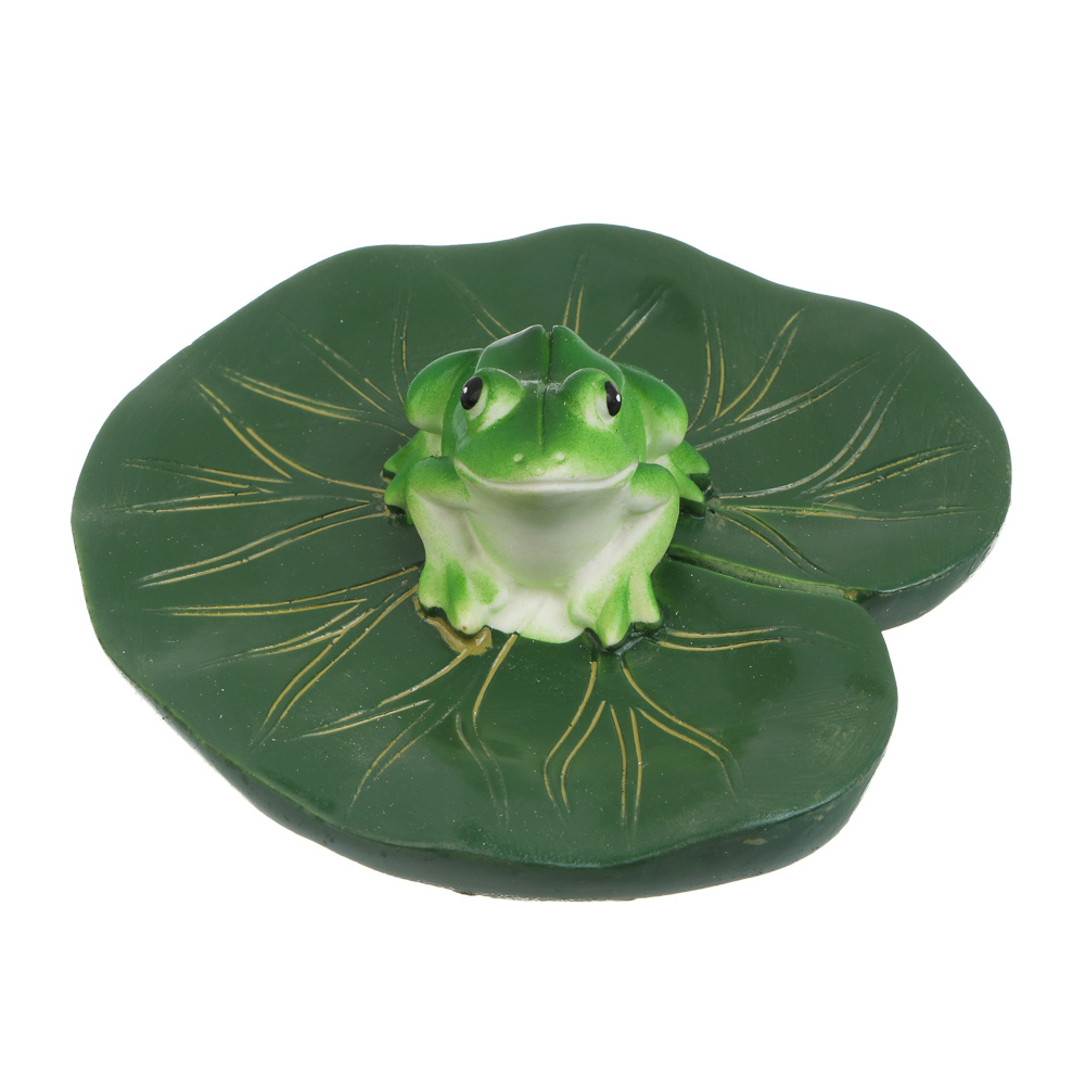Фигурка для украшения пруда "Лягушка" тм INBLOOM, 11 см, ПВХ, полистоун, арт.№ 171-031