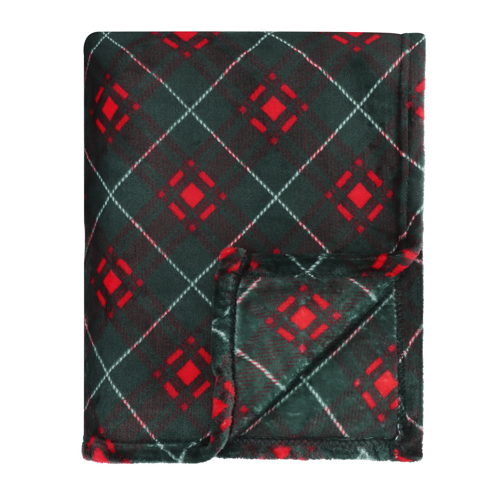 PROVANCE Щелкунчик Плед клетка, 130х170см, 100% полиэстер, 2 дизайна, арт.№ 492-249