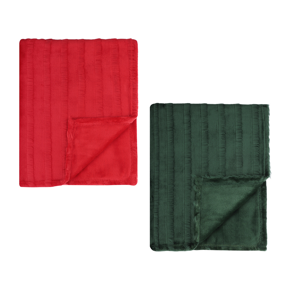 PROVANCE Щелкунчик Плед с бахромой, 180х200см, 100% полиэстер, 2 дизайна, арт.№ 492-250