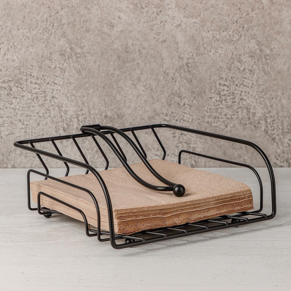 BY COLLECTION Салфетница с зажимом "Модерн", 19,5х19,2х8,8см, сталь, арт.№ 827-101