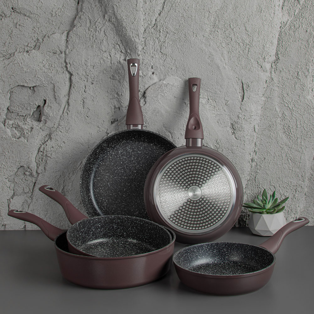 SATOSHI Валькур Сковорода литая d=26см, антипригарное покрытие мрамор, индукция, арт.№ 846-477