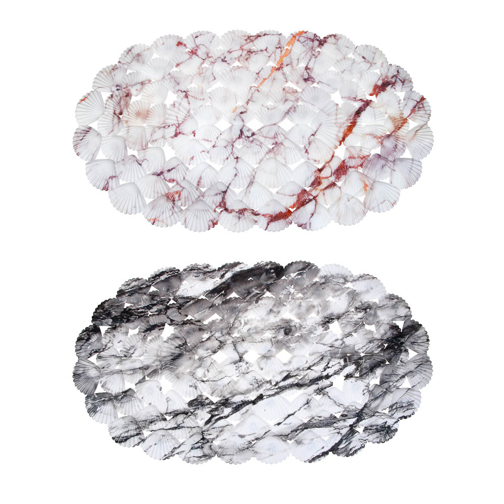 VETTA Коврик в ванну противоскользящий, ПВХ, 66x38 см, "Сплит", 2 дизайна, арт.№ 462-431