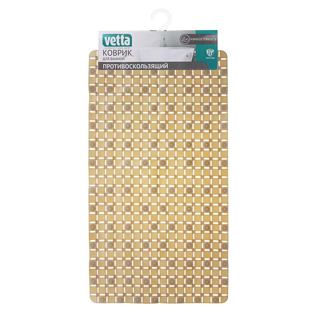VETTA Коврик в ванную противоскользящий, ПВХ, 69х38см, "Мозаика", 2 цвета, арт.№ 403-092