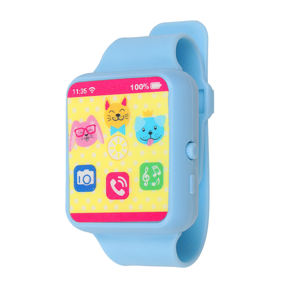 ИГРОЛЕНД Игрушка в виде Часов интерактивных, свет, звук, 3LR44, ABS, 21,5Х4,5Х1,7см, 3 цвета, арт.№ 272-720