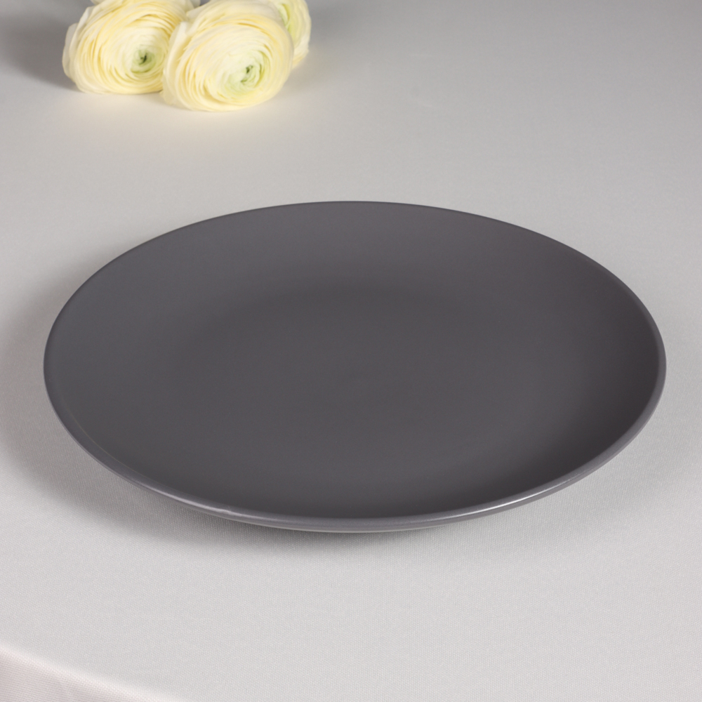 MILLIMI Тарелка подстановочная 27х3см, керамика, графит, арт.№ 824-157