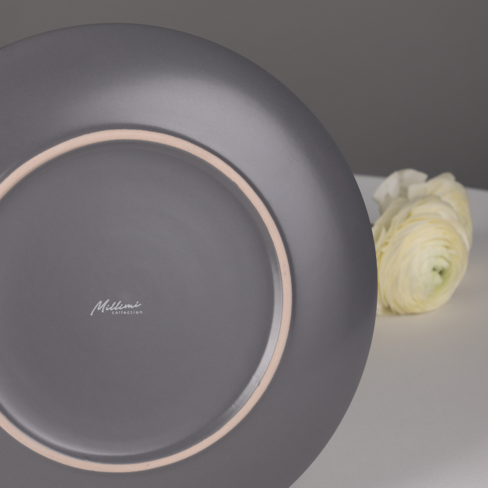 MILLIMI Тарелка подстановочная 27х3см, керамика, графит, арт.№ 824-157