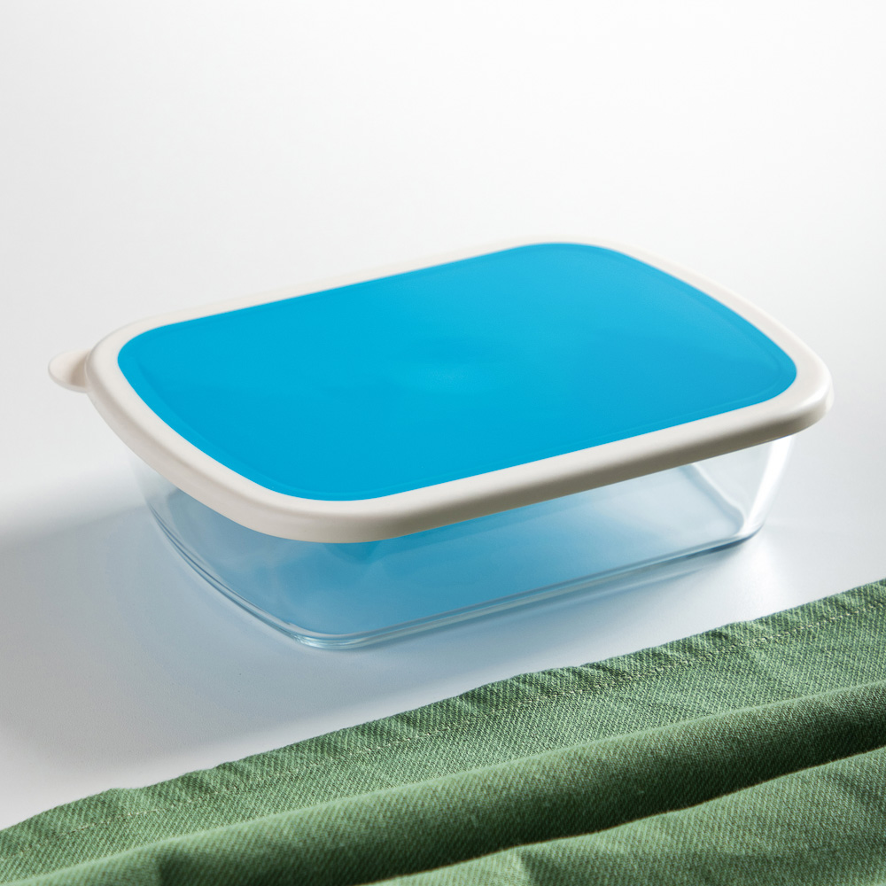 SATOSHI Форма для запекания/хранения жаропрочн. стекло, с крышкой из полипропил. 23х17,5х6см, 1,25л, арт.№ 825-007