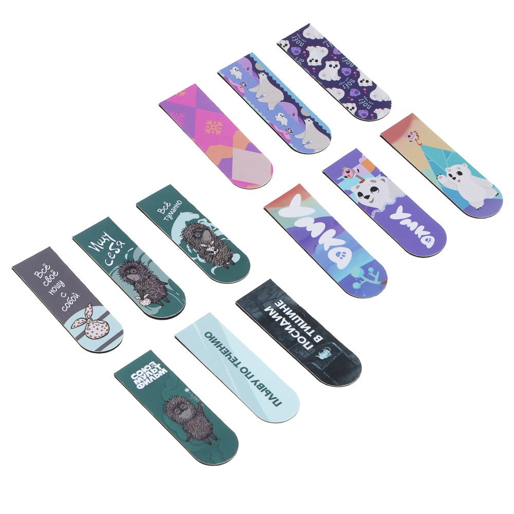 СОЮЗМУЛЬТФИЛЬМ Магнитные закладки, 6 штук, 12x1,9см, размер упаковки 18,3x10,3см, 2 диз., арт.№ 805-046