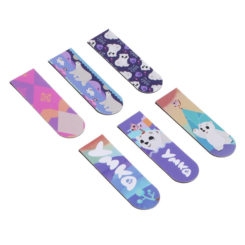 СОЮЗМУЛЬТФИЛЬМ Магнитные закладки, 6 штук, 12x1,9см, размер упаковки 18,3x10,3см, 2 диз., арт.№ 805-046