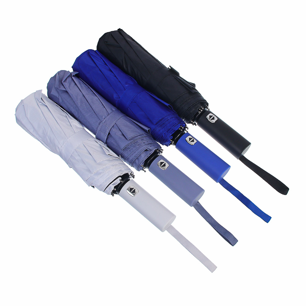 Зонт автомат, d104 см, 10 спиц, двойные спицы, антиветер, металл, пластик, полиэстер, UF, 4 цвета, арт.№ 302-410