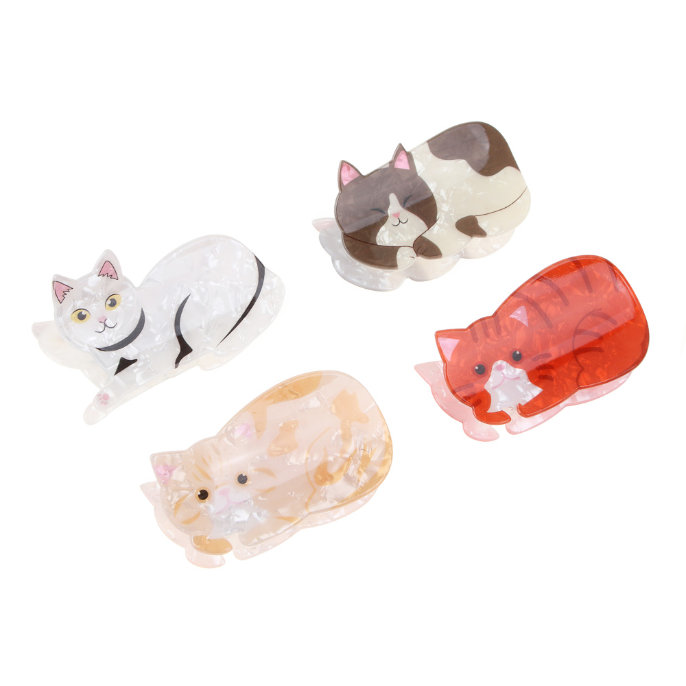 ЮНИLOOK Краб для волос, 8-8,5 см, пластик, 4 дизайна, ACS-118, арт.№ 321-040