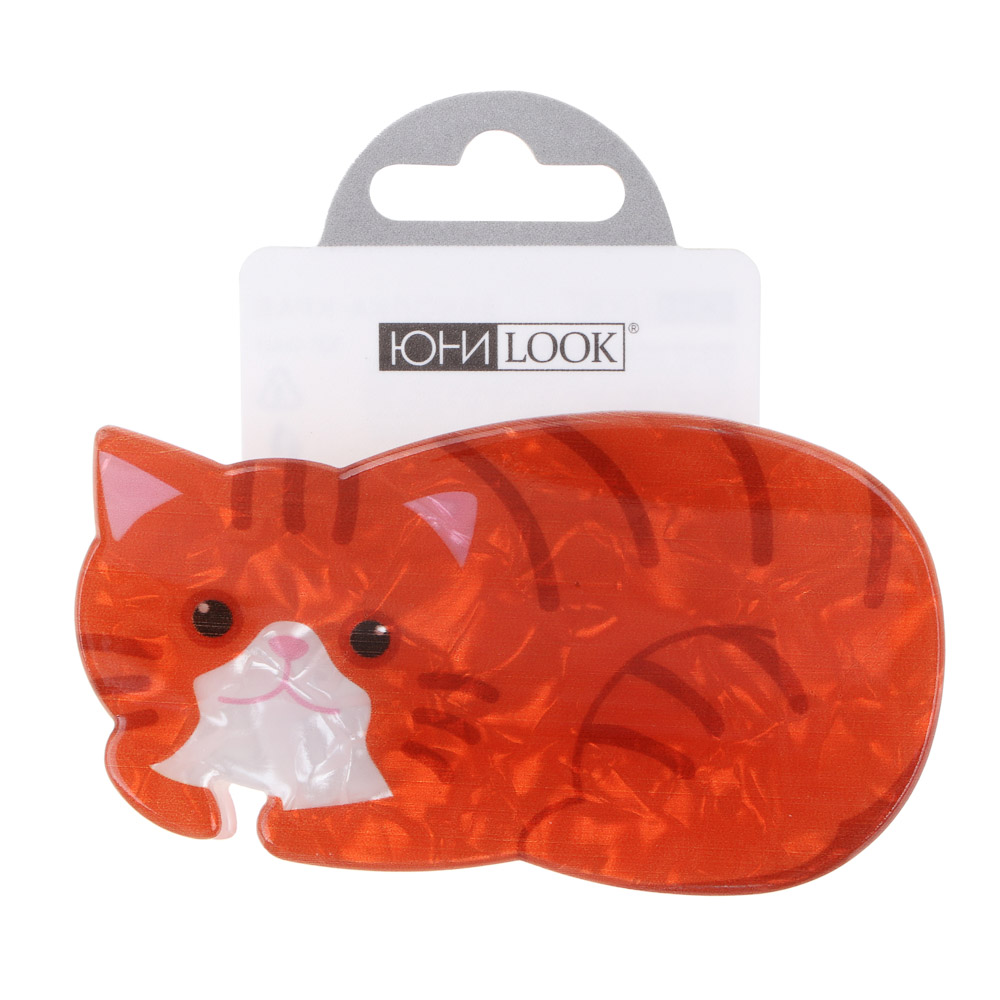 ЮНИLOOK Краб для волос, 8-8,5 см, пластик, 4 дизайна, ACS-118, арт.№ 321-040