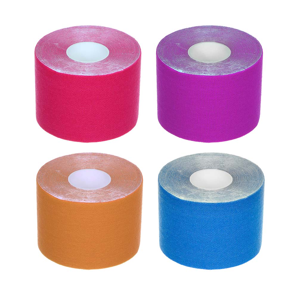 SILAPRO Тейп-лента кинезиологическая, самоклеящаяся 5м x 5см, 4 цвета, арт.№ 138-009