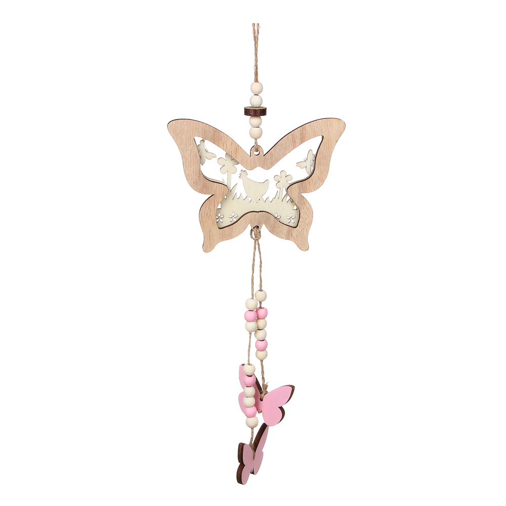 INBLOOM Подвеска декоративная садовая Бабочки, 40 см, МДФ, 3 дизайна, арт.№ 153-137