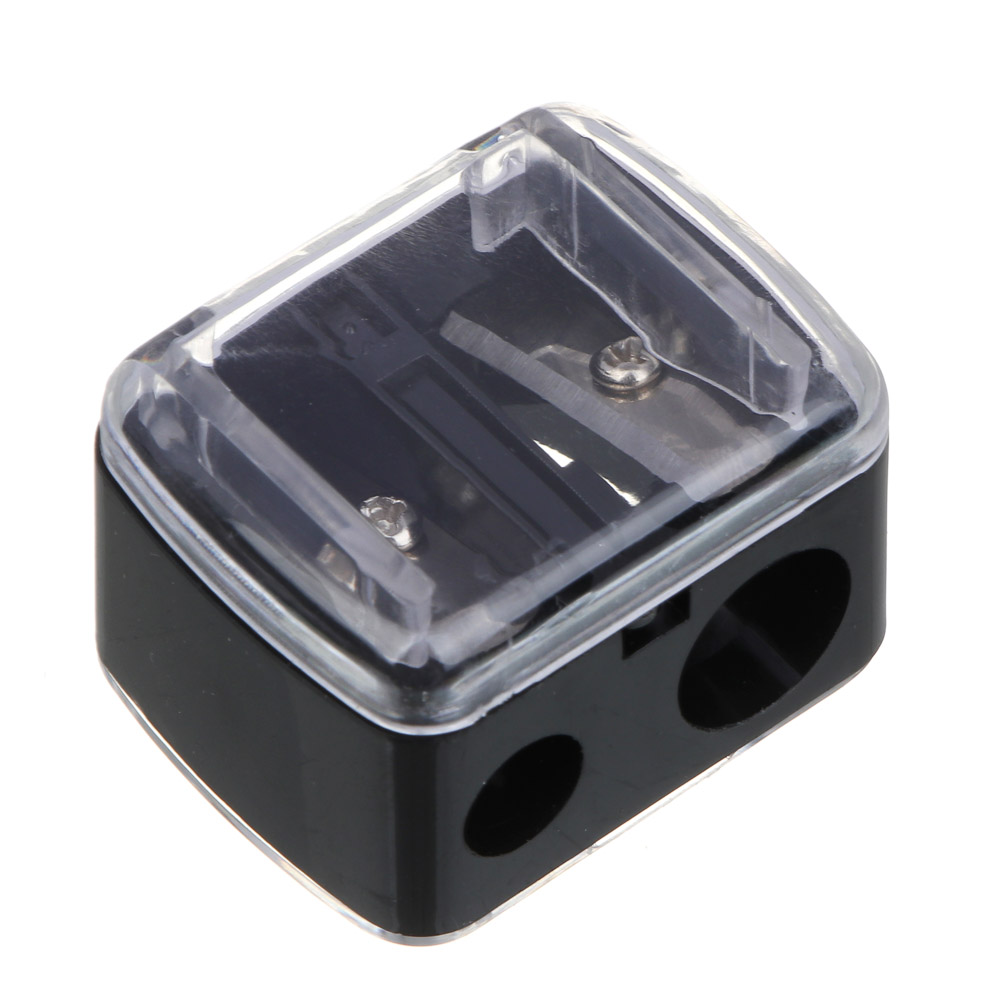 Точилка для косметических карандашей двойная тм ЮНИLOOK, PS, 3,7х3х2,3 см, черный ВЗ24-20, арт.№ 357-306