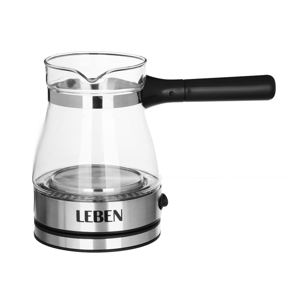 LEBEN Турка электрическая с выключателем 500Вт, стекло, арт.№ 286-020