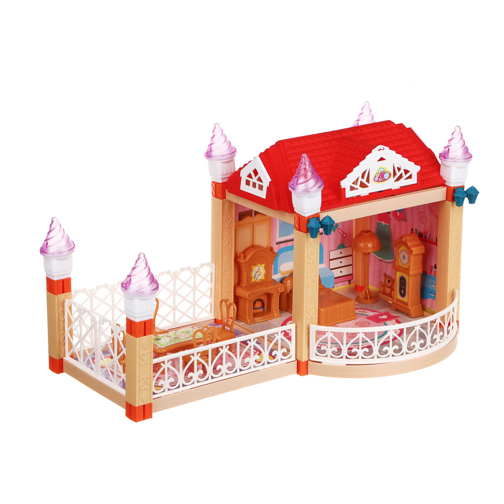 ИГРОЛЕНД Дом для куклы, пластик, РР, 59 пр., 35х6,8х22,5см, арт.№ 278-108
