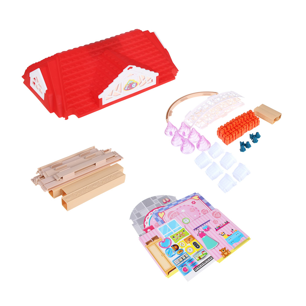 ИГРОЛЕНД Дом для куклы, пластик, РР, 59 пр., 35х6,8х22,5см, арт.№ 278-108