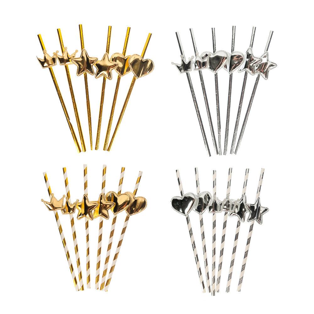 FNtastic Трубочки для напитков 6шт фольгированные, 20 см, 2 цвета, арт.№ 530-244