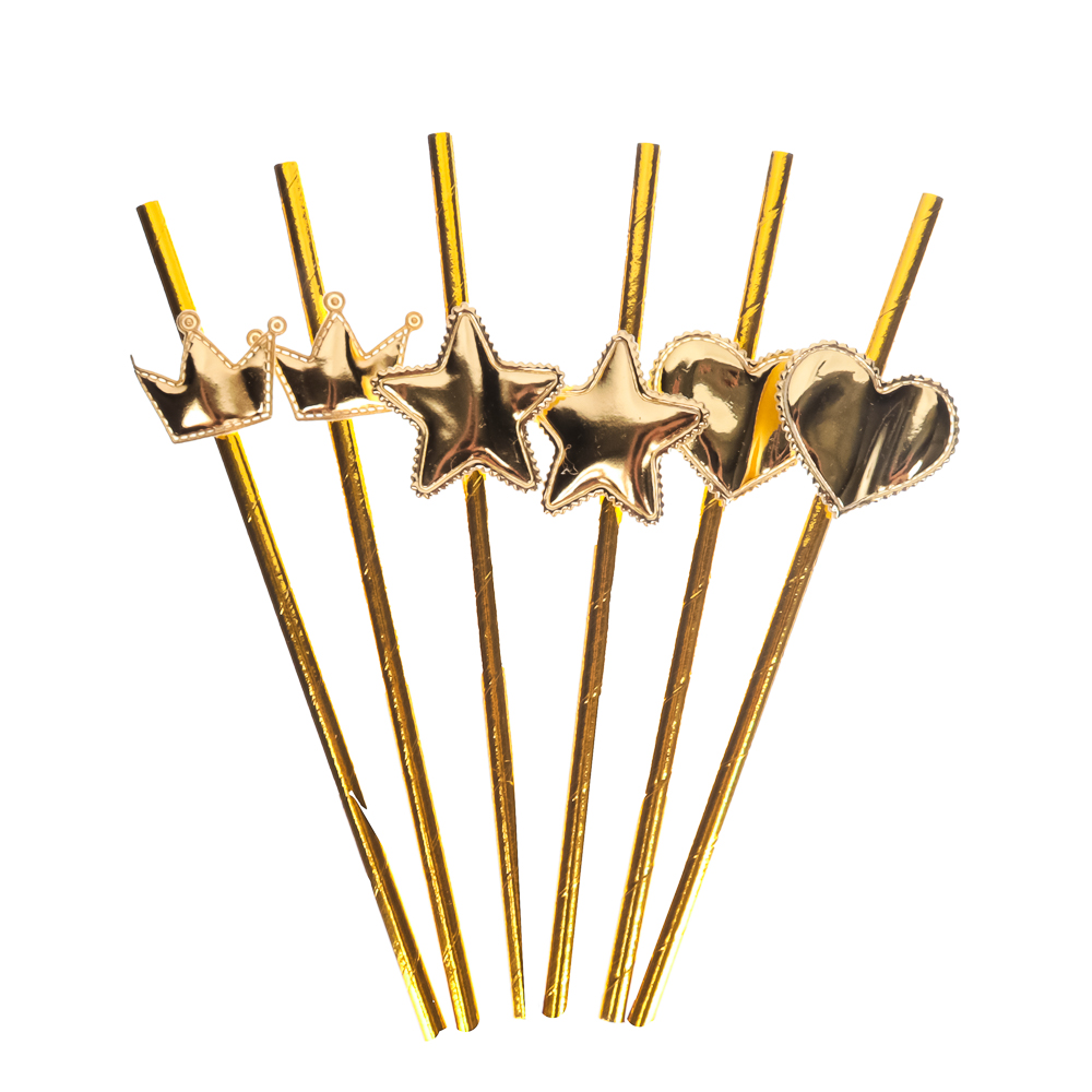 FNtastic Трубочки для напитков 6шт фольгированные, 20 см, 2 цвета, арт.№ 530-244